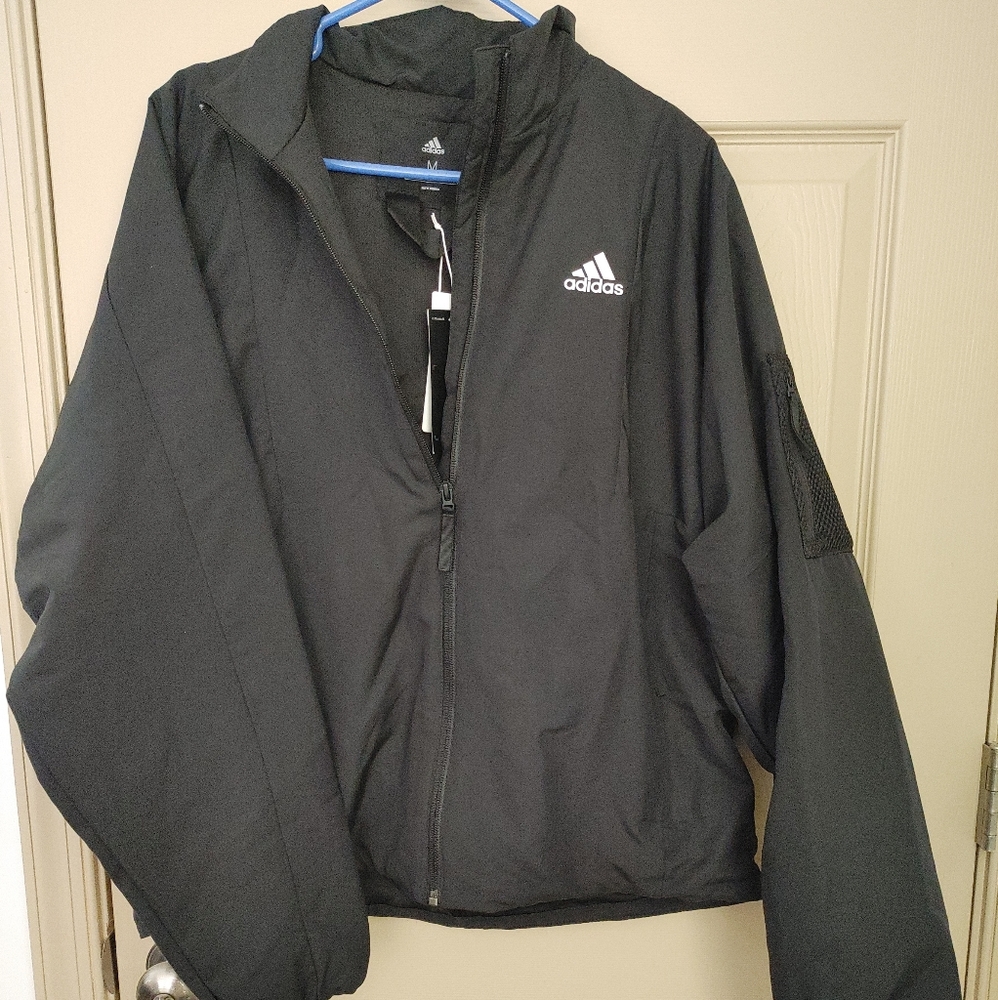 $100 Mens Adidas DZ1439 Back to Sport Lined Insulated Black Jacket Size Medium